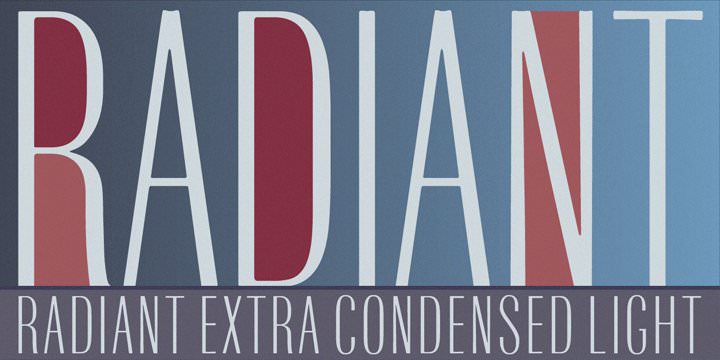 Пример шрифта Radiant Extra Condensed CT #6